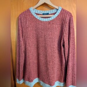 Serged Men's Maroon Crewneck Sweater